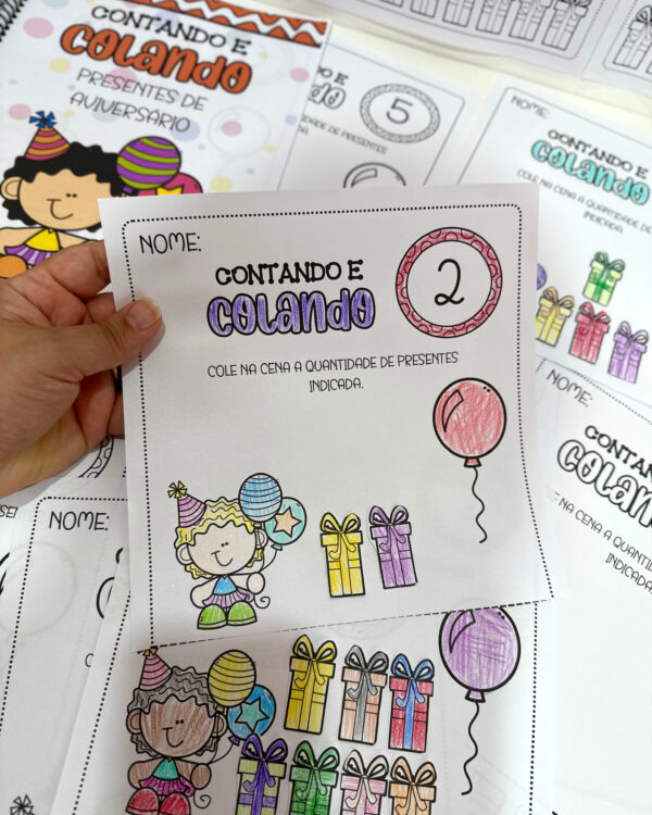 Contando e Colando Presentes de Aniversário - Imagem 2