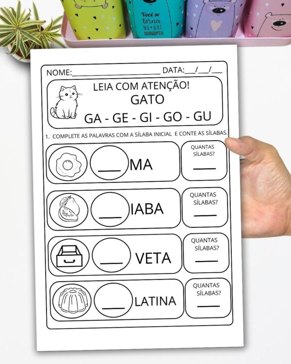 Alfabetização Completando e Contando Sílabas - Imagem 4