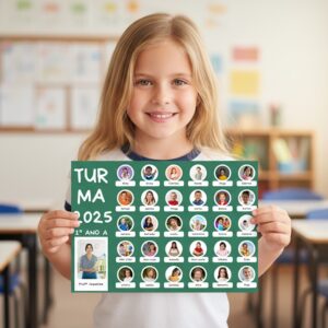 Quadro de Fotos da Turma - Formato A4