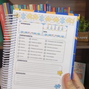 Miolo A5 Agenda Escolar Autismo - Encadernação