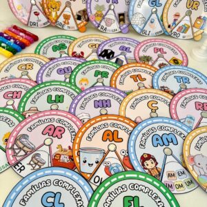 Roletas das Famílias Silábicas Complexas | Recurso Pedagógico para Alfabetização